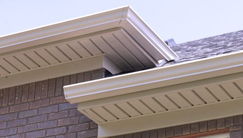Siding by the Best - brand new gutters on home